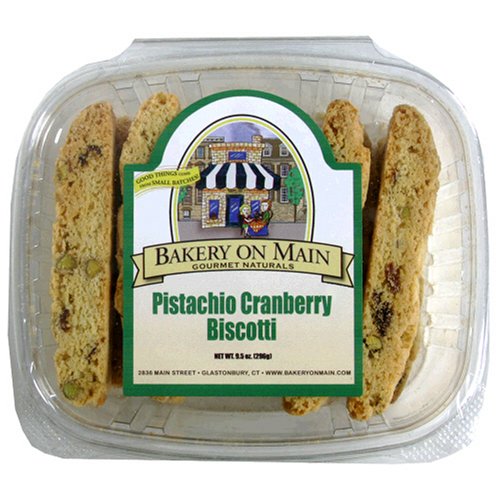 Bakery on Main Traditional Biscotti, Pistachio Cranberry, 9.5-Ounces (Pack of 6) by Bakery on Main