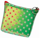 3D Lenticular Coin Pruse - Pavia, with YKK Zipper, STARS, RED, WHITE, GREEN