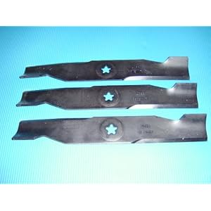Set Of 3, 180054, 173920 Blades for 48 Deck, Craftsman, Poulan, Husqvarna. Made In USA. by Rotary