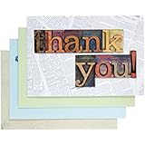 DaySpring Thank You Greeting Card with Embossed White Envelopes, 12 Count, Many Blessings/KJV Scripture Verses (74880)