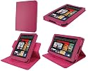 rooCASE Dual-View Multi Angle (Magenta) Leather Folio Case Cover for Amazon Kindle Fire 7-Inch Android Tablet
