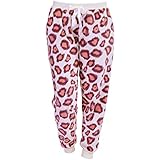 Womens/Ladies Animal Print Fleece Pajama Bottoms / Lounge Pants