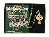 Filigree Celtic Cross Irish Glass Beaded Rosary 20