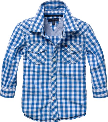 Tommy Hilfiger Jungen GILROY GINGHAM MINI SHIRT L/S BJ57104404, Gr. 4T (PALACE BLUE 484) Preisvergleich