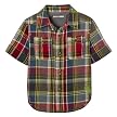 Infant Boys' Genuine Kids from OshKosh Short-sleeve Plaid Woven Top - Red