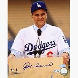 Joe Torre Autographed Los Angeles Dodgers Press Conference 16 x 20 Photograph (Unframed)