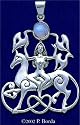 Rhiannon Pendant with Rainbow Moonstone