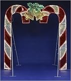 Huge 8.5' Candy Cane And Bell Archway Yard Art - 600 Lights