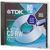 TDK CD-RW Media 4x 80min 700MB Rewriteable In Standard Jewel Cases (1-Pack)
