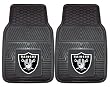 Oakland Raiders 24" x 18" Heavy Duty 2-Piece Vinyl Car Mats Heavy Duty Vinyl 2 Pc Car Floor Mat
