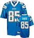 Men`s San Diego Chargers #85 Antonio Gates Alternate Replica Jersey - XL