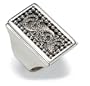 Sterling Silver Granulated Rectangle Ring by Lois Hill