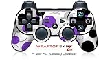 Sony PS3 Controller Skin Lots of Dots Purple on White
