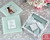 Forever Photo Coasters in Personality Box (25 styles/colors) (Sold as 4 sets of 2 coasters) - Baby Shower Gifts & Wedding Favors