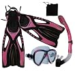 Snorkeling Scuba Diving Snorkel Mask Fins Gear Set