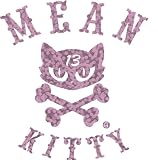 Lucky 13 Mean Kitty Pink Glitter Die Cutz Decal