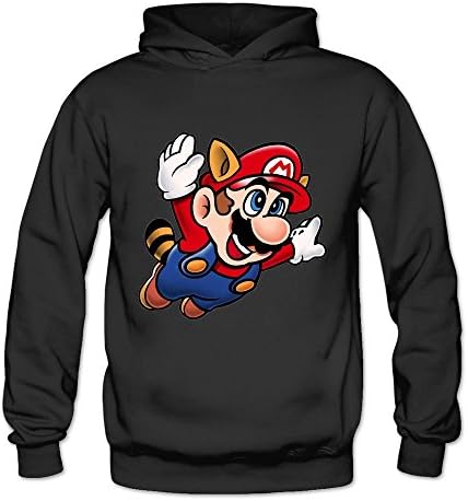 Feimeihua Women's Super Mario 3D Hoodies Sweatshirt Size M US Black