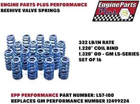 EPP PERFORMANCE BEEHIVE VALVE SPRINGS LS7-100 REPLACES GM PART NUMBER:12499224