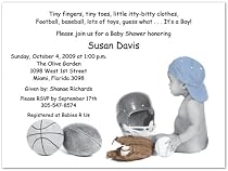 Jordan Baby Shower Invitations - Set of 20