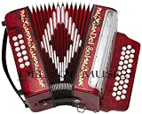 Del Sol Diatonic 31 Button 12 Bass Button Accordion - Red Pearl - B003B70JGO