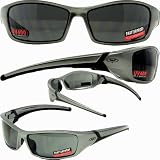SUNGLASSES CONCORD UV400 EYEWEAR SMOKE LENSES SAFETY GLASSES (CHARCOAL FRAME)