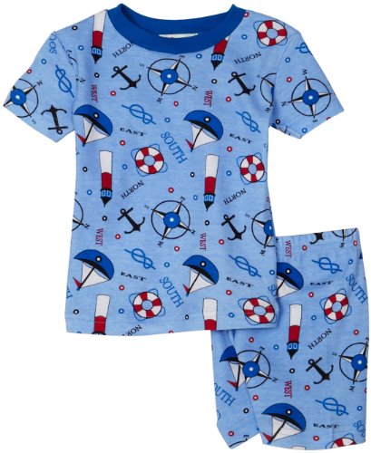 New Jammies Organic Cotton PJ Short Set, Nautical, 