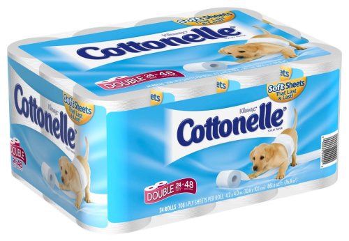 Kleenex Cottonelle Double Roll, 308 Sheets, 24 Packs (Pack of 2)
