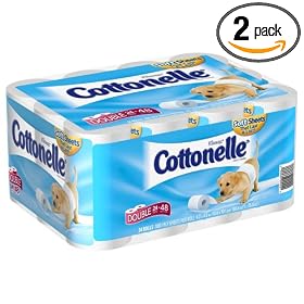 Kleenex Cottonelle Double Roll, 308 Sheets, 24 Packs (Pack of 2) [Amazon Frustration-Free Packaging]