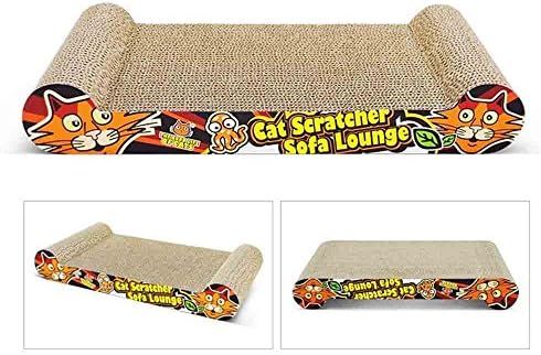 Cat Scratching Cardboard#BETOP®Graffiti Style Cat Scratcher Sofa Lounge(Black)