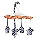 Orange and Navy Musical Baby Crib Mobile for Arrow Collection