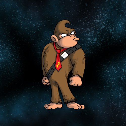 “Plumbing Wars” Hairy Bear Animal Character Funny Video Game & Space Movie Parody – Vinyl Sticker