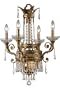 Paris Flea Six light Crystal Chandelier, 26"Hx20"W, AGED BRONZE