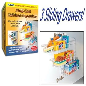 Pull Out Cabinet Organizer 3 Tier Kitchen Bathroom by 