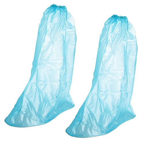 niceeshop(TM) 1 Pair Plastic Anlti-slip Waterproof Rainproof Men Shoes Cover-Blue(XL Size)