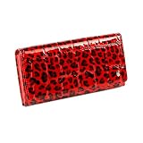 財布 1815 ANTHONI　CROWNデザイナーウォレット 外側・内側に高級革100％使用 Jaguar design Red CHANEL ポーチ