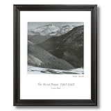 Ansel Adams Longs Peak B/W Home Decor Wall Picture Black Framed Art Print