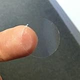 3/4" Inch Round Clear Retail Envelope Seals 500 Circle Wafer Stickers/labels Per Roll | See Through Translucent