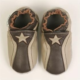 Momo Baby Soft Sole Baby Shoes - Star Brown