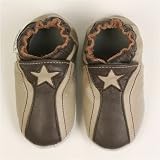 Momo Baby Soft Sole Baby Shoes - Star Brown
