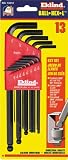 Eklind Tool Company 13213 Hex Key Set 13 Piece Ball End Fractional Long