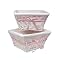 White Basket Set with White Waffle Liner