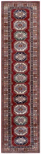 Red 3' x 10' Kazak Rug Hand Knotted Oriental Rug
