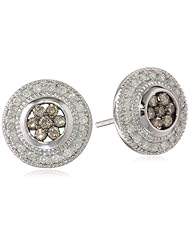 10k Brown and White Diamond 0.53cttw Earrings
