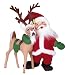 Annalee 12-Inch Santa Hugging Reindeer