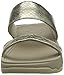 FitFlop Women's Lulu Metallic Snake Slide, Pale Gold, 7 M US