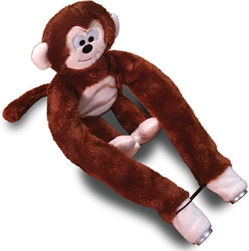 Hug Light Buddies Mochi Brown Monkey LED Plush Reading Light Flex & Pose Arms Batteries Included