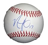Nelson Cruz Autographed Official Major League Baseball W/PROOF, Picture of Nelson Signing For Us, Texas Rangers, 2011 World Series, Milwaukee Brewers