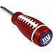 Make repairs while supporting your favorite team with this officially licensed NFL� Pro-Grip 
screwdriver from Team ProMark�. The adjustable screwdriver features a comfortable, molded rubber 
grip with football styling and a domed team logo on the end of the handle. A complete set of 3 flat 
and 3 Phillips magnetic tips is included.