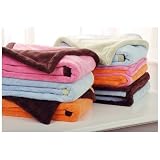 Katie Little Double-sided Luxury Blankets Fuschia/chocolate