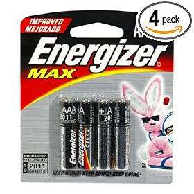 Energizer E92BP-4 AAA Batteries (4-Pack)